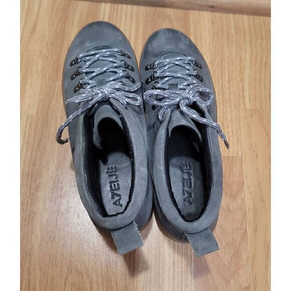 A7EIJE Eden Grey Leather Platform 8.5 - Picture 5 of 8